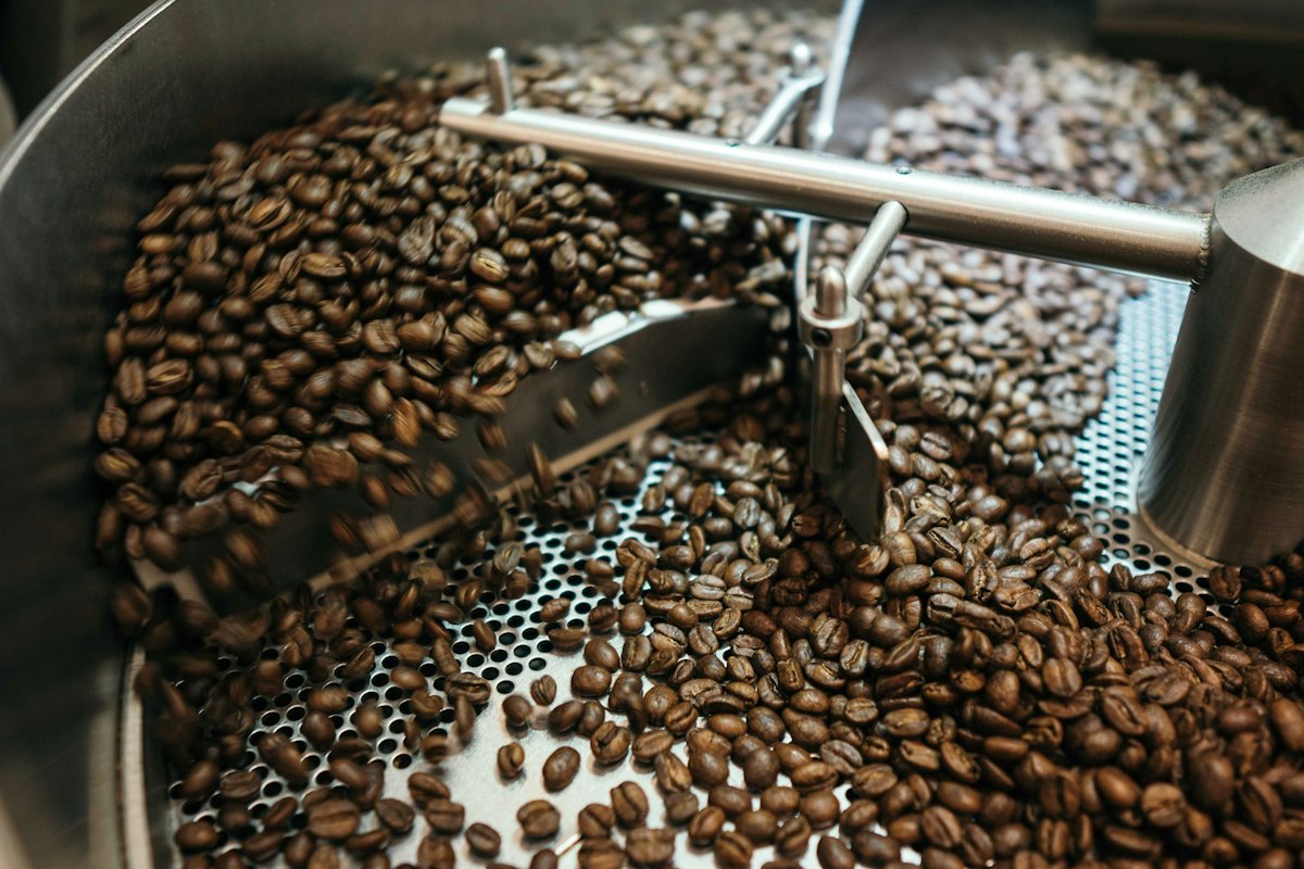 Kaffeebohnen als Fläche