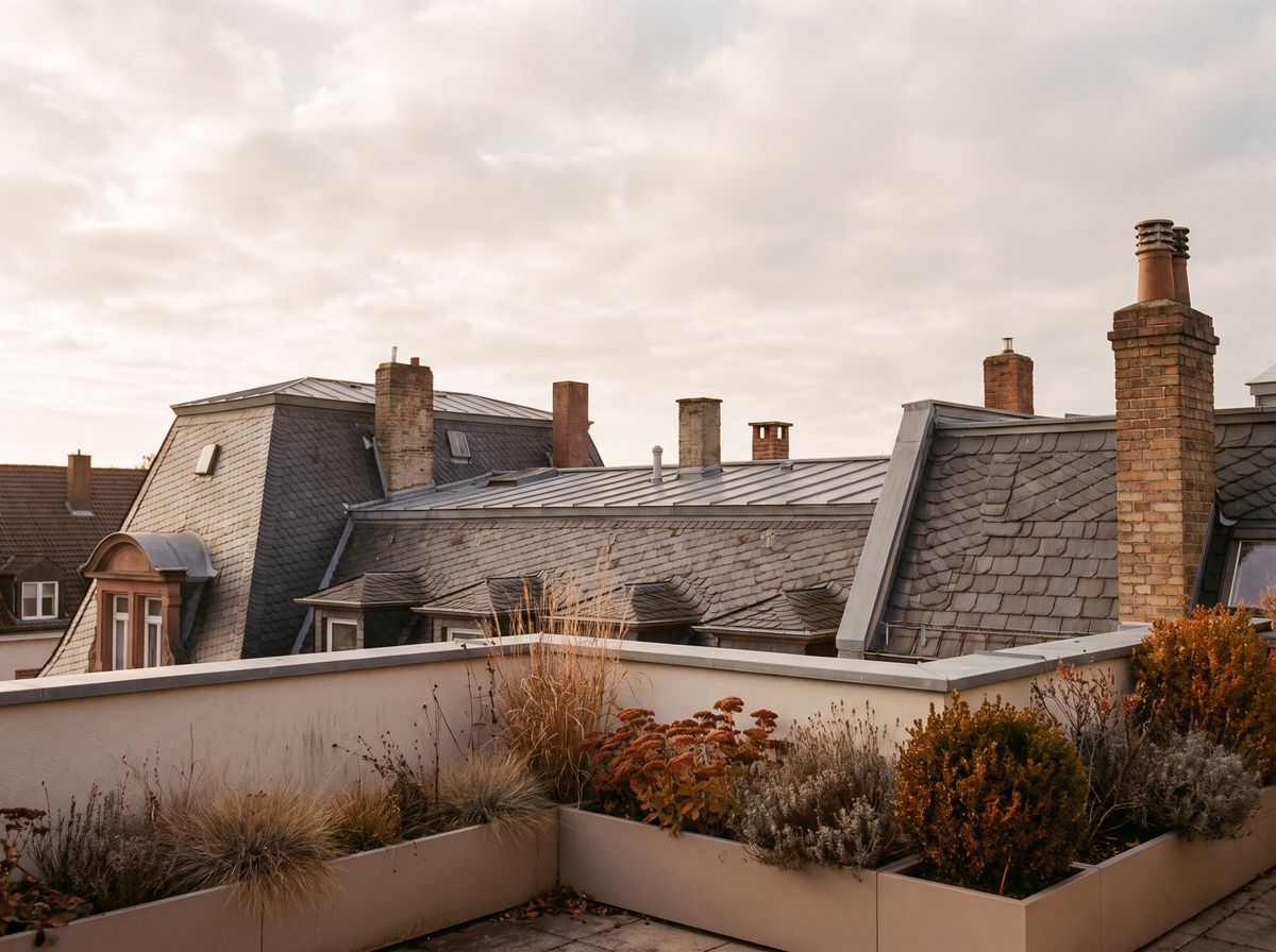 Dachgeschoss mit Terrasse über den Dächern der Weststadt