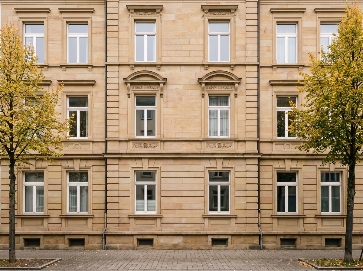Schmales Stadthaus mit Erker in der Goethestraße